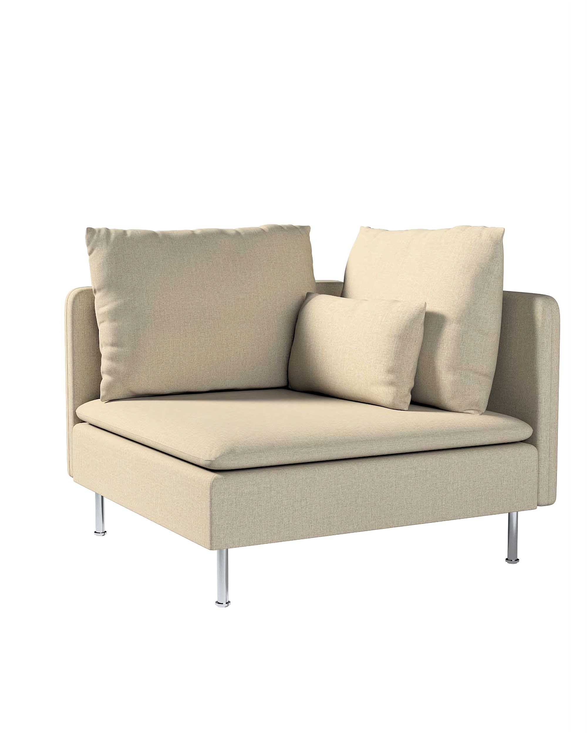 Söderhamn betræk hjørnesektion farve beige stof grov 40 x 20 x 40 cm |  | 40 x 20 x 40 cm | Dekoria