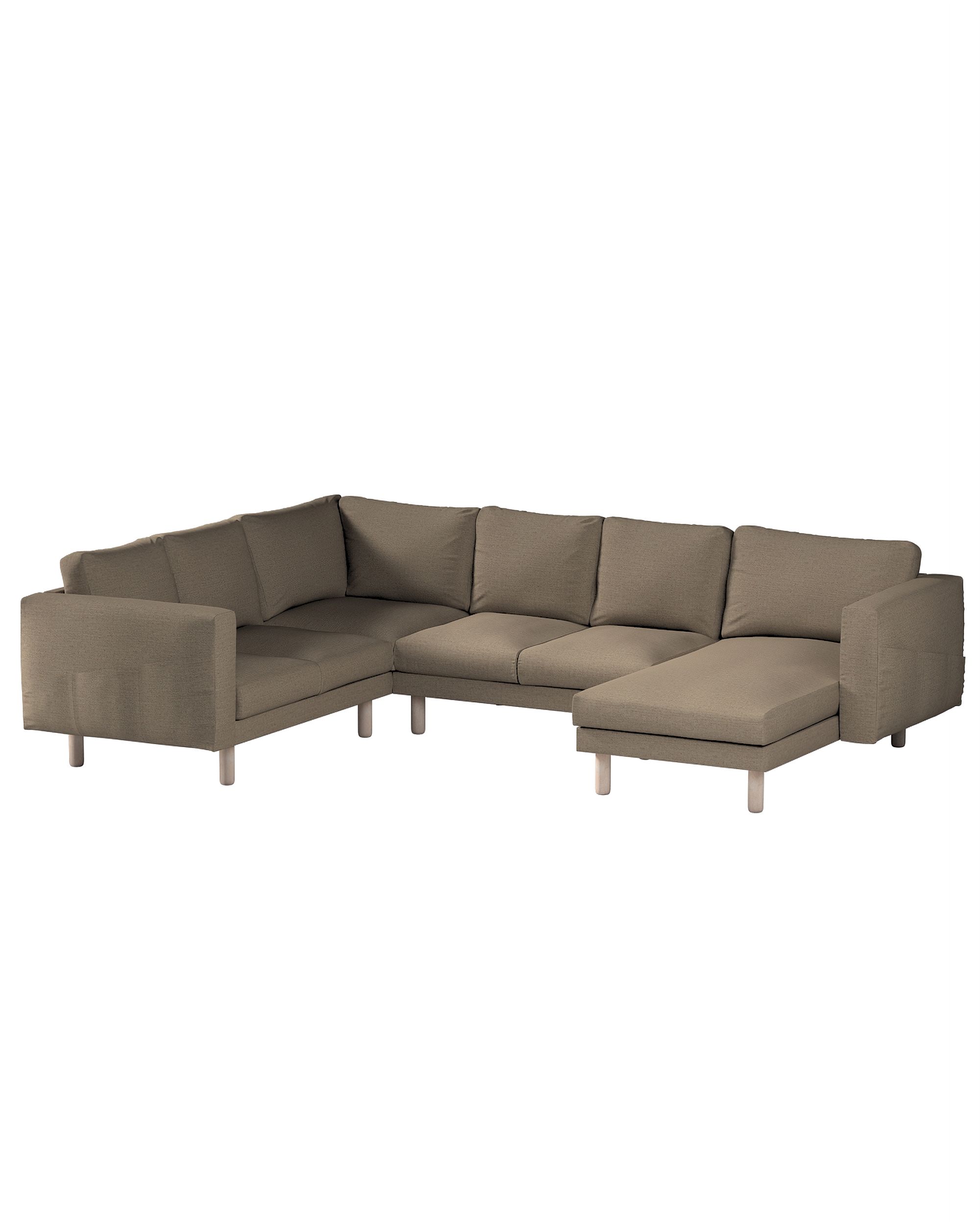 Norsborg betræk hjørnesofa 5 personer med chaiselong farve beige stof grov