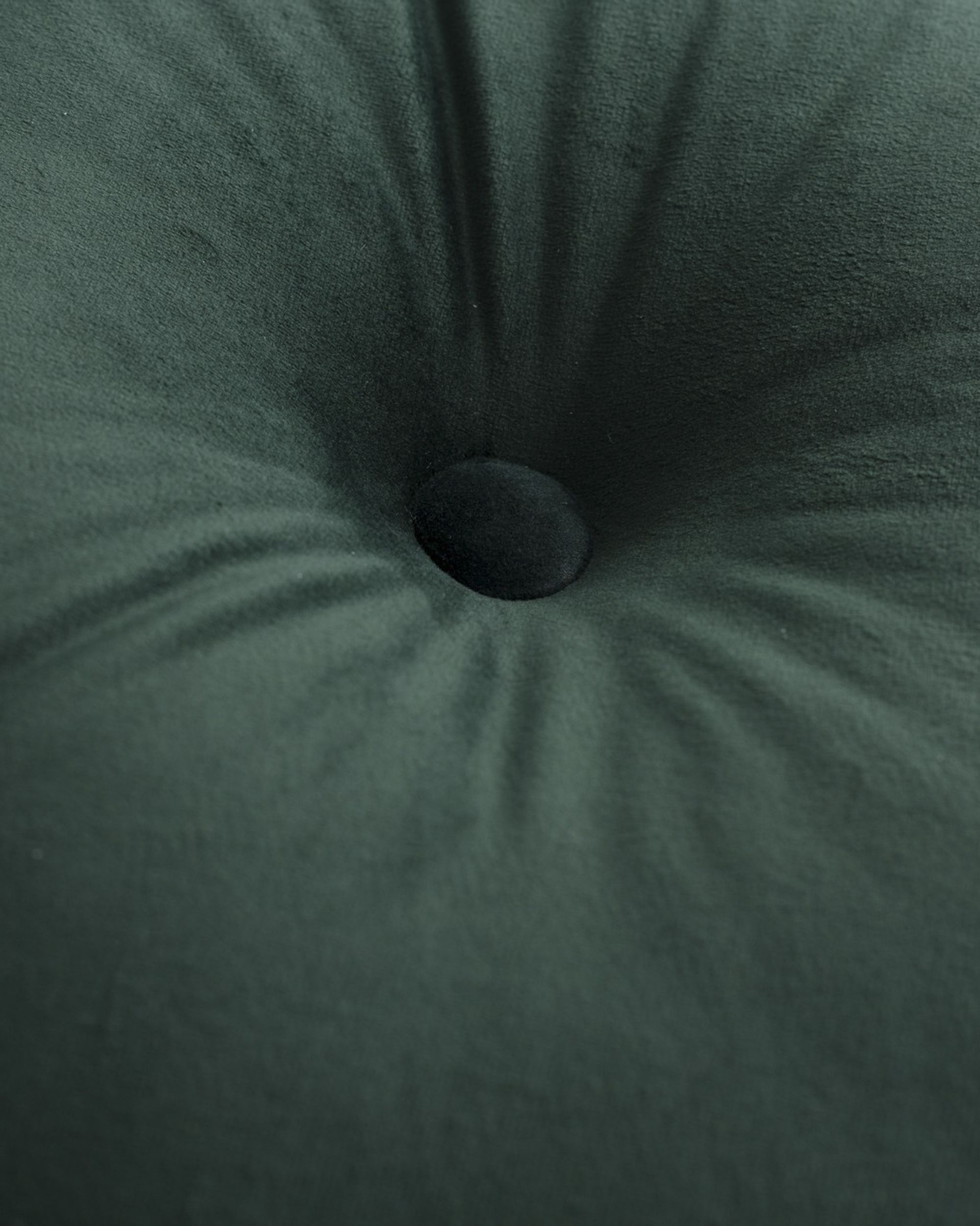 Rund velourpude farve grøn stof blank, velour (hover)