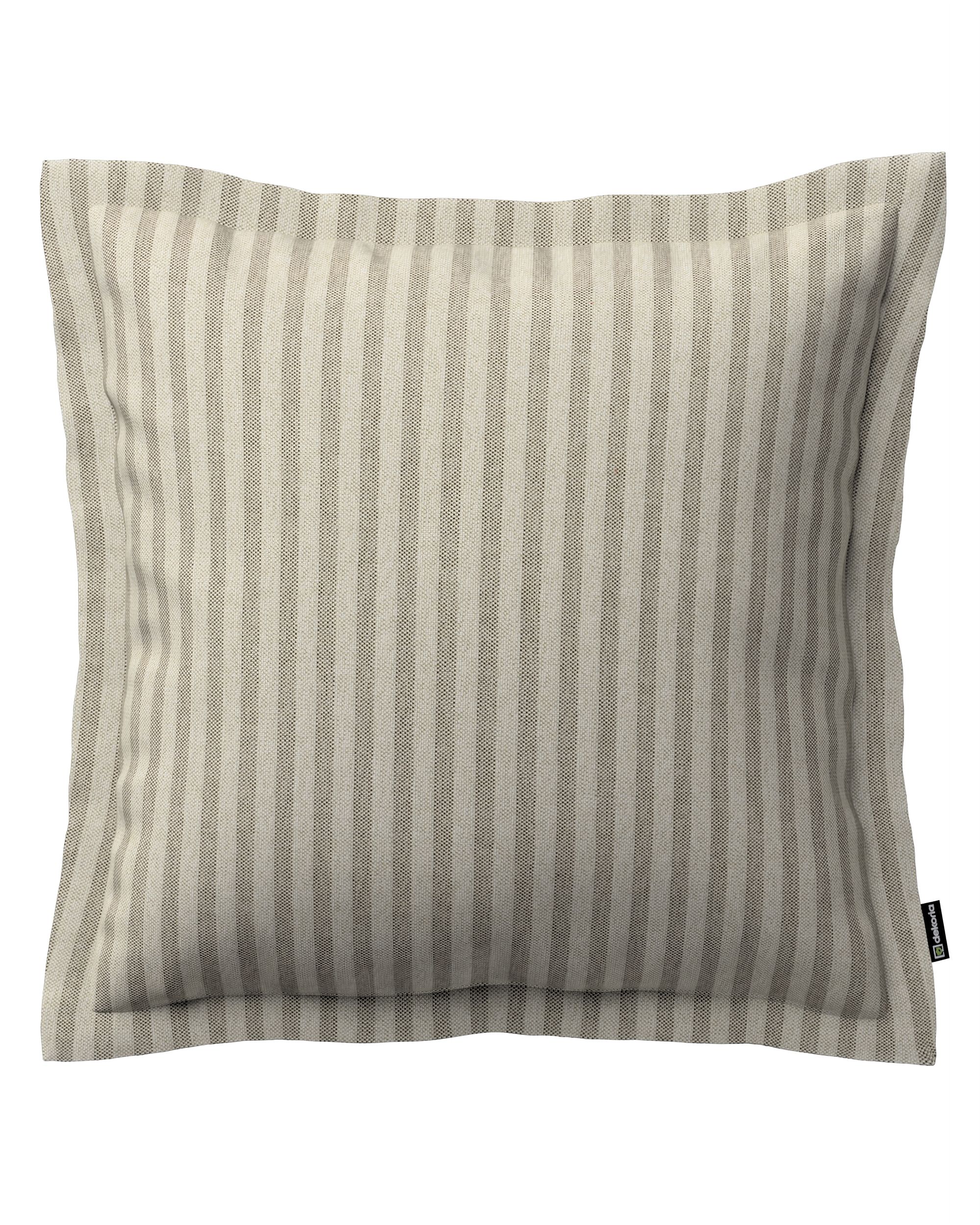 Pudebetræk Mona med ståsøm farve beige stof outdoor, grov, mønstret