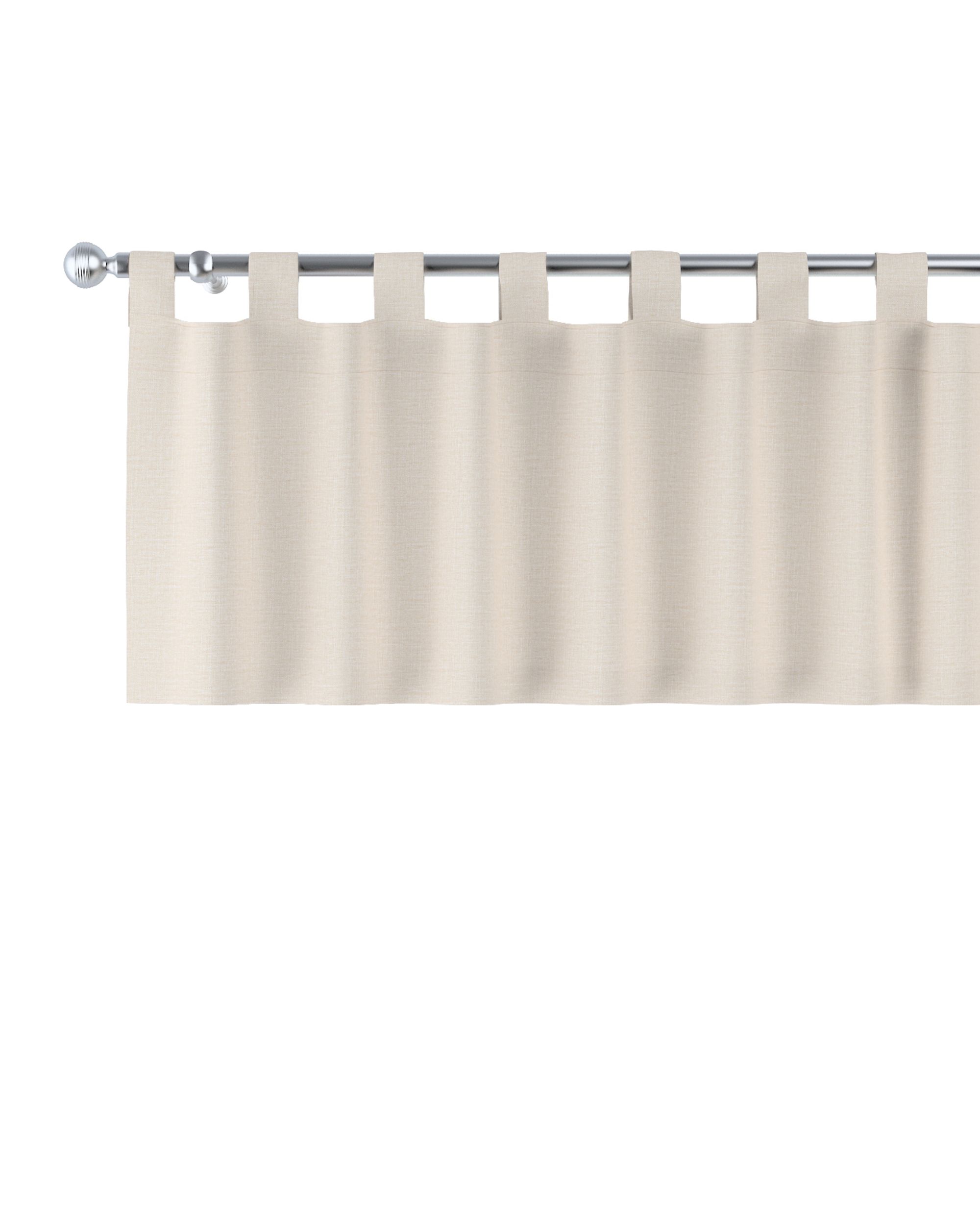 Gardinkappe med stropper farve beige stof grov