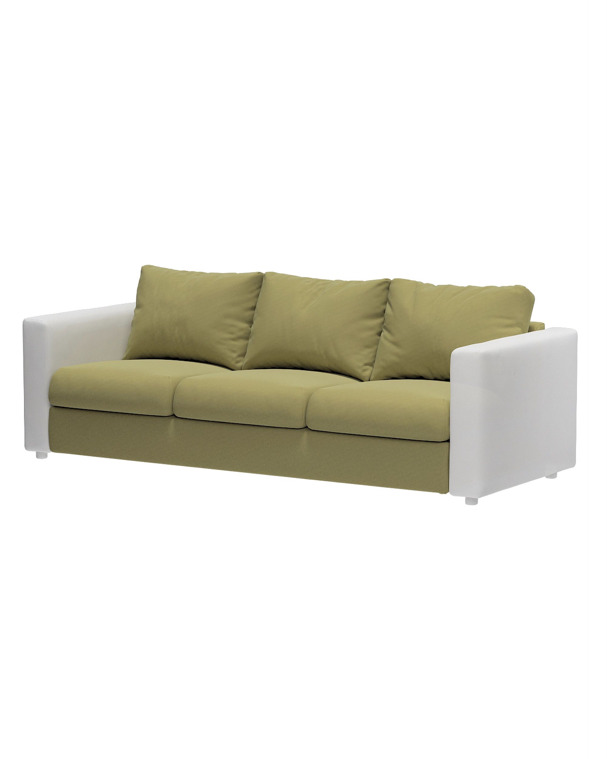Vimle betræk 3-pers. sofa u.armlæn farve grøn stof blank, velour