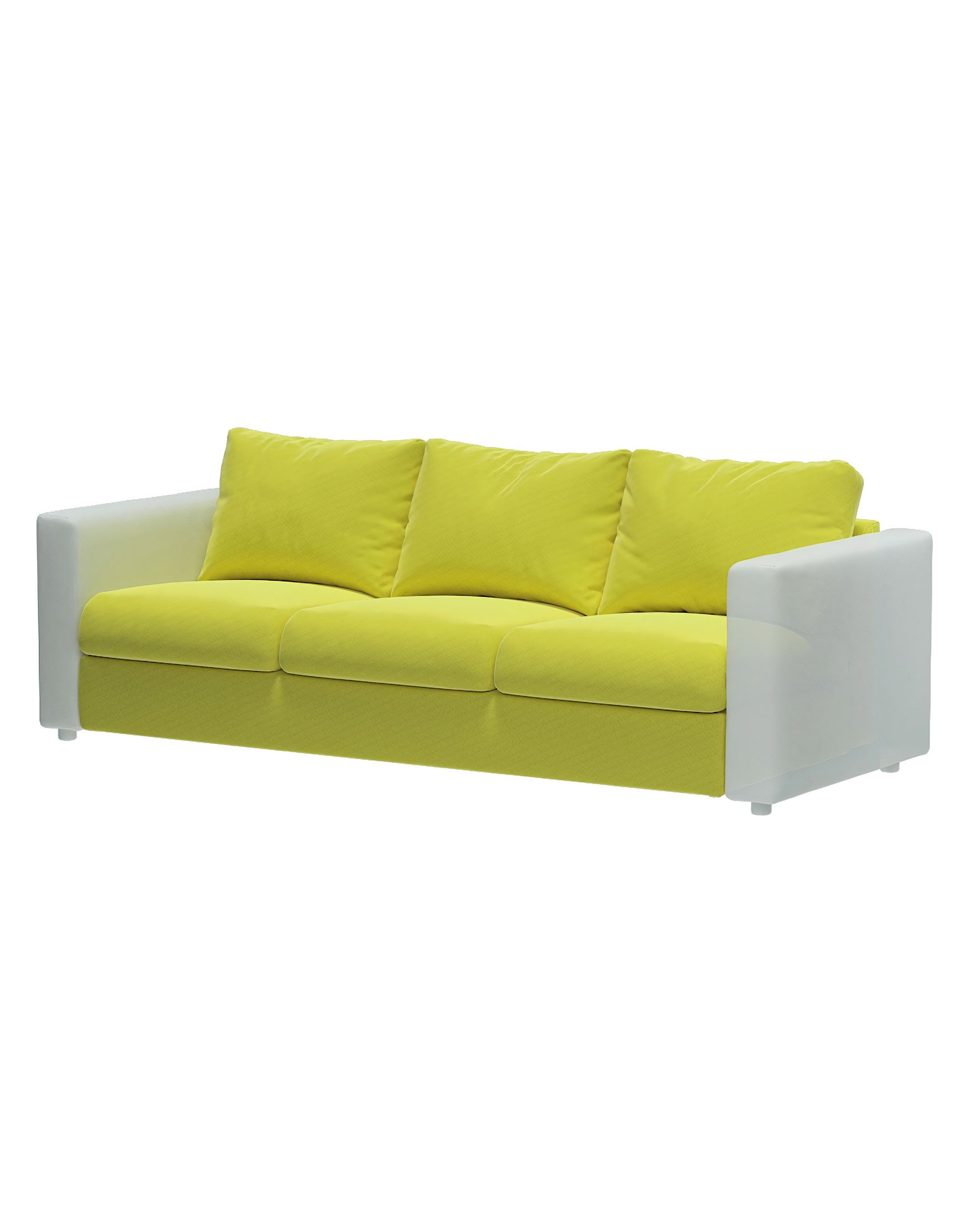 Vimle betræk 3-pers. sofa u.armlæn farve grøn stof blank, velour