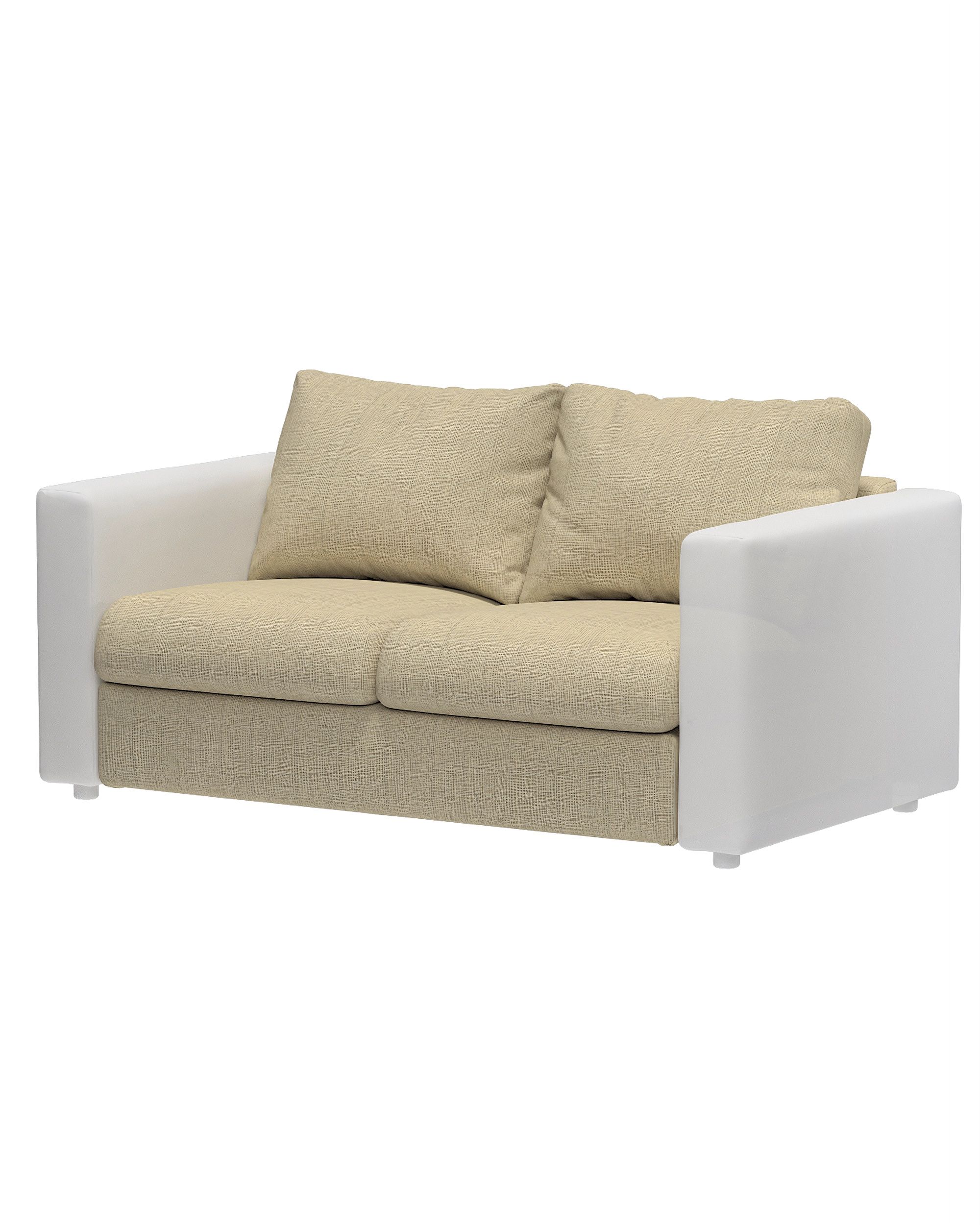 Vimle betræk 2-pers. sofa u.armlæn farve beige stof grov