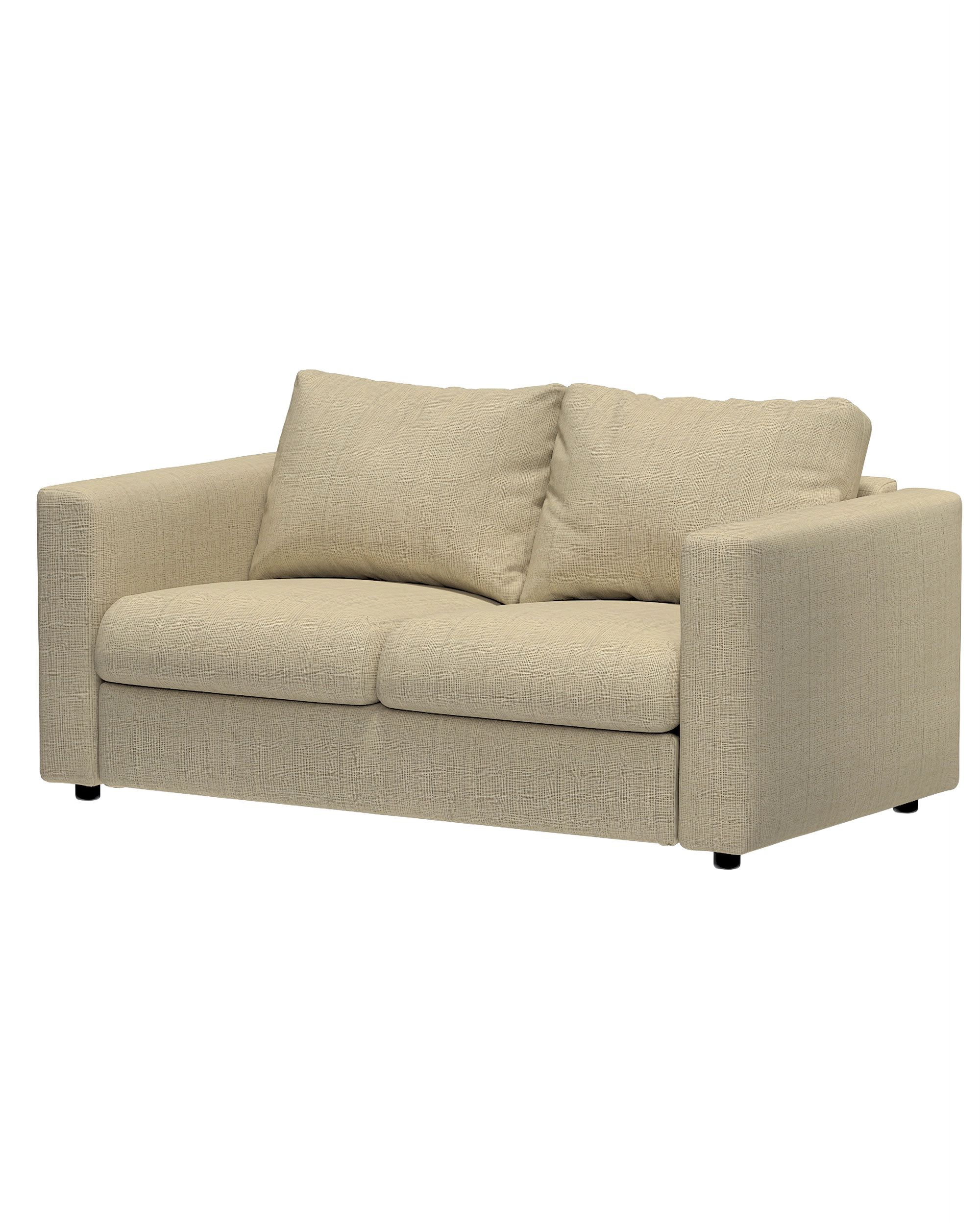 Vimle betræk 2-pers. sofa u.armlæn farve beige stof grov (hover)