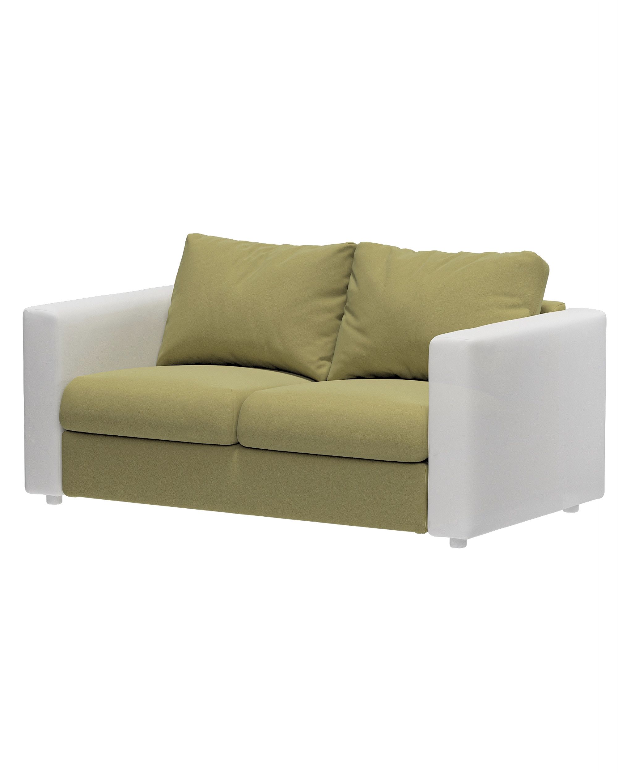 Vimle betræk 2-pers. sofa u.armlæn farve grøn stof blank, velour