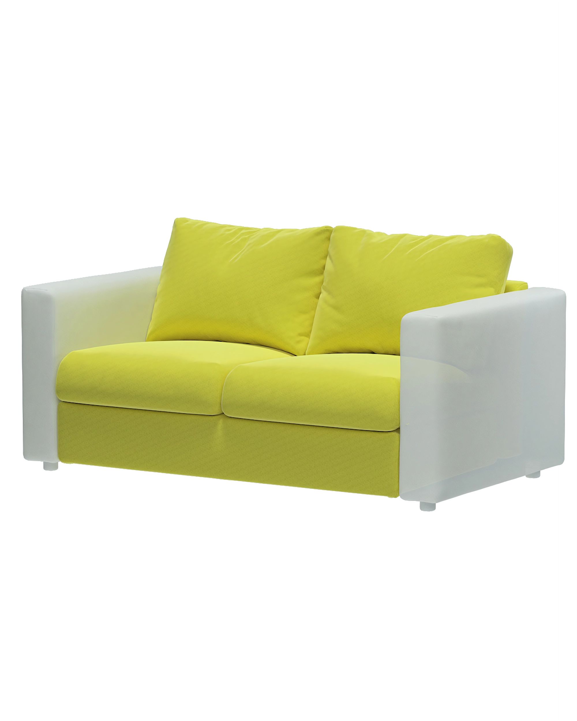 Vimle betræk 2-pers. sofa u.armlæn farve grøn stof blank, velour