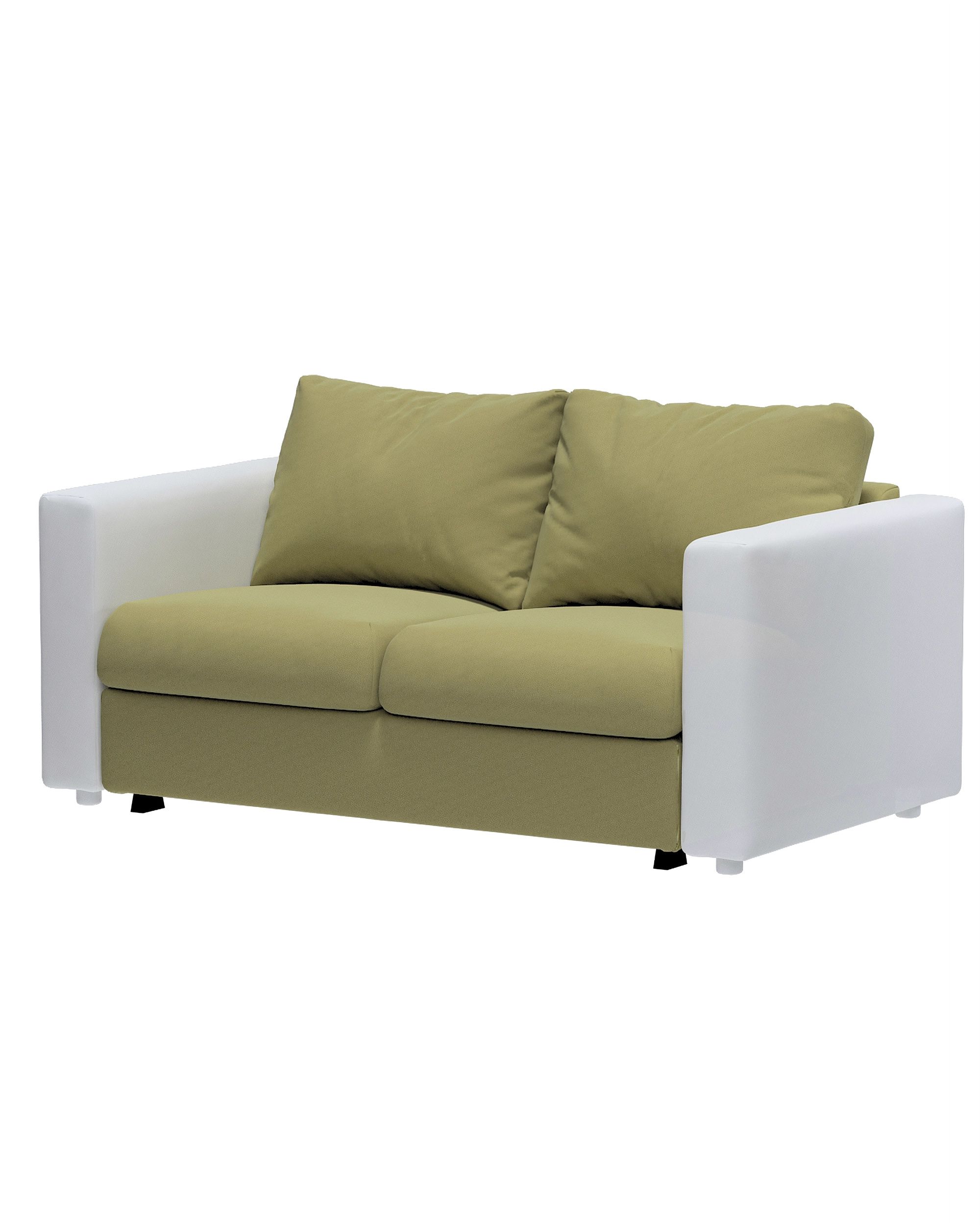 Vimle betræk 2-pers. sovesofa u.armlæn farve grøn stof blank, velour