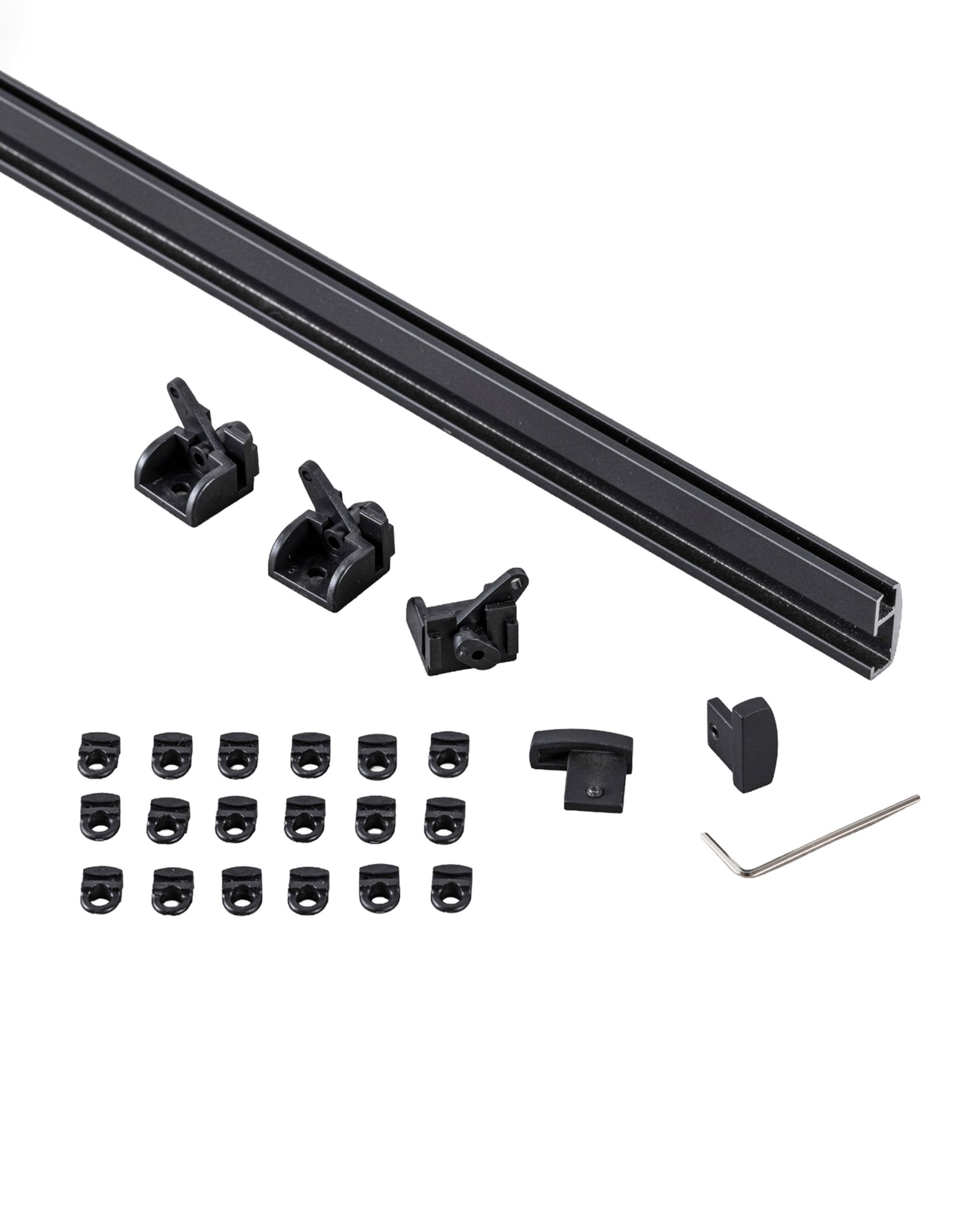 Gardinskinne loft og væg 150cm sort (hover)