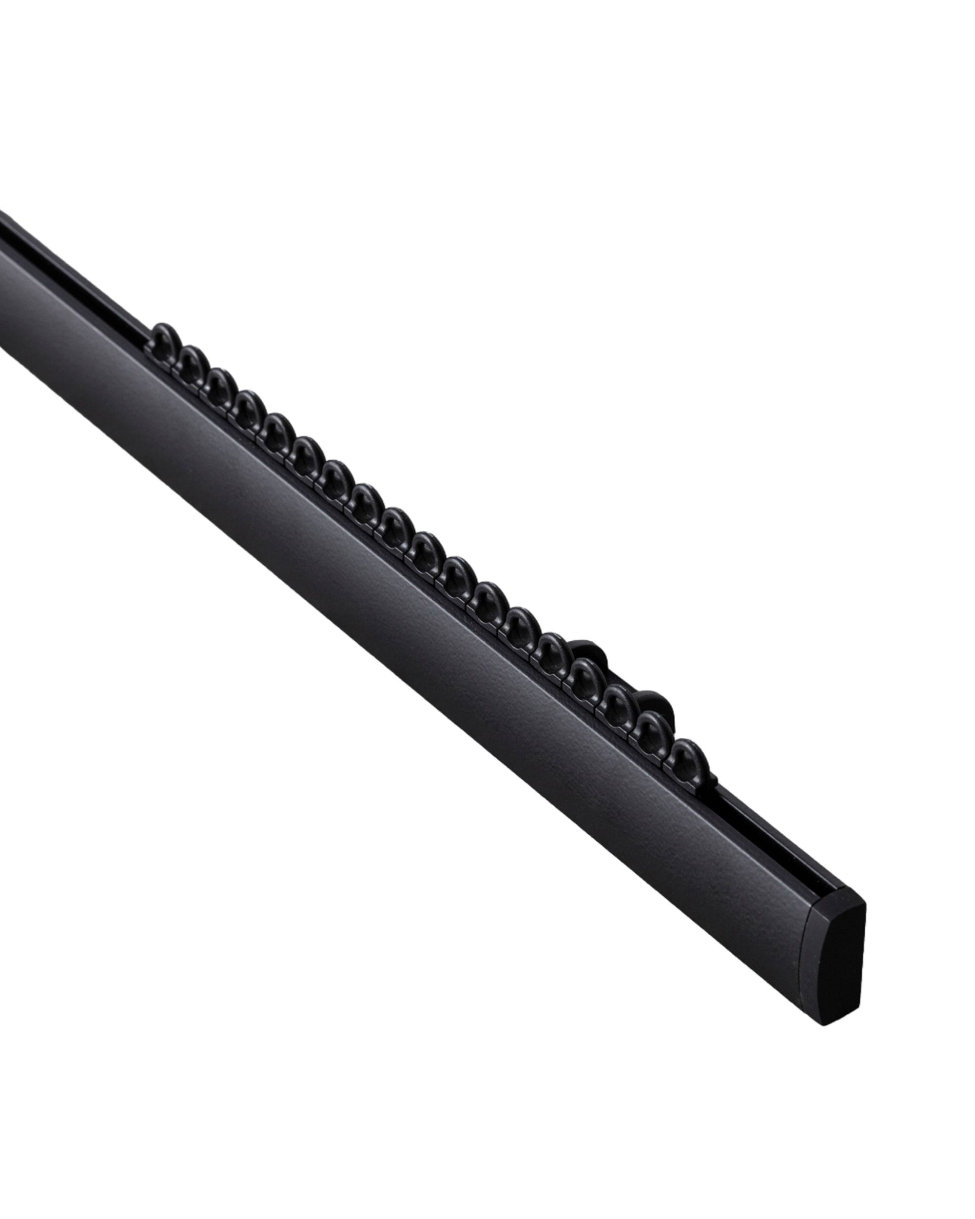 Gardinskinne loft og væg 210cm sort