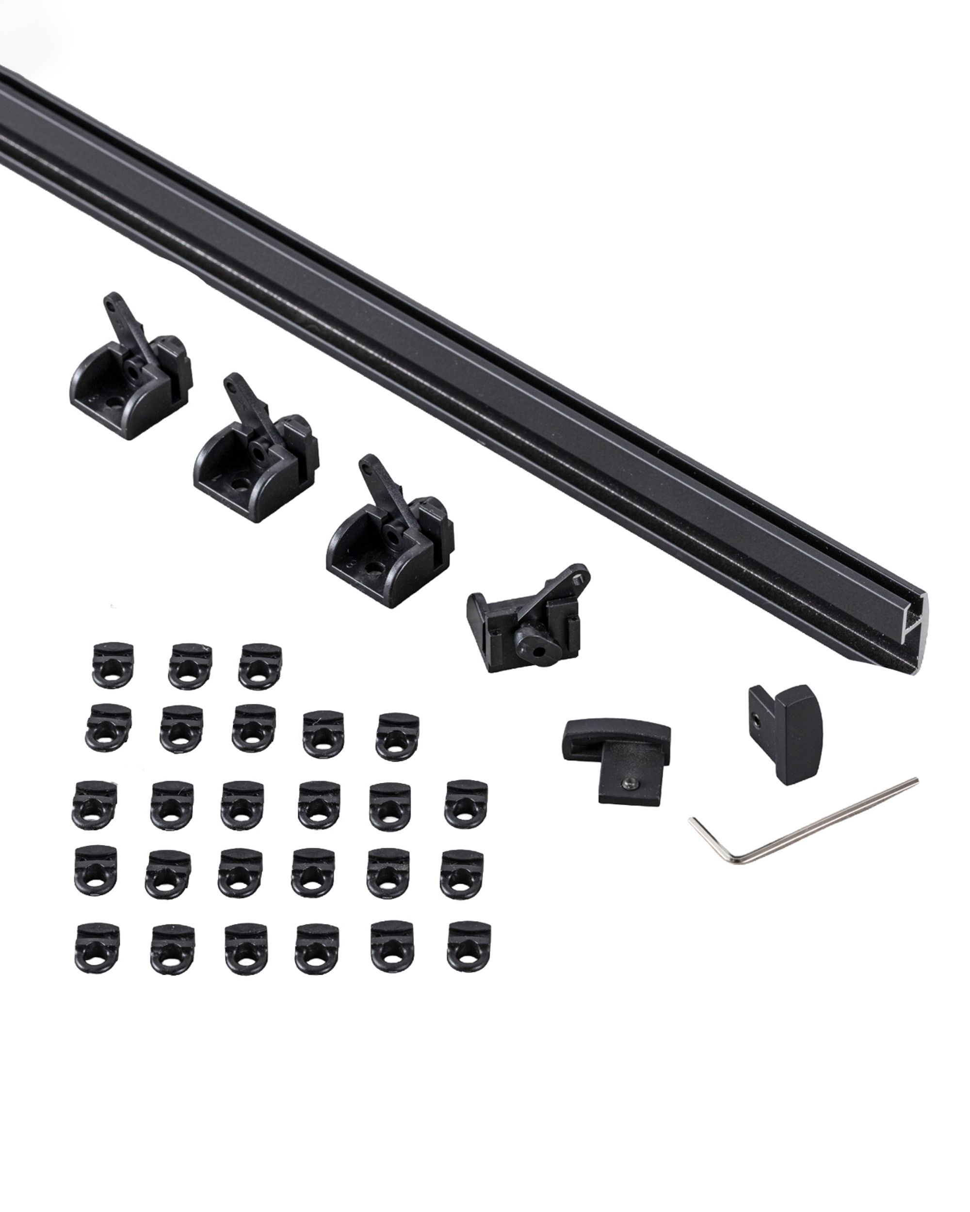 Gardinskinne loft og væg 210cm sort (hover)