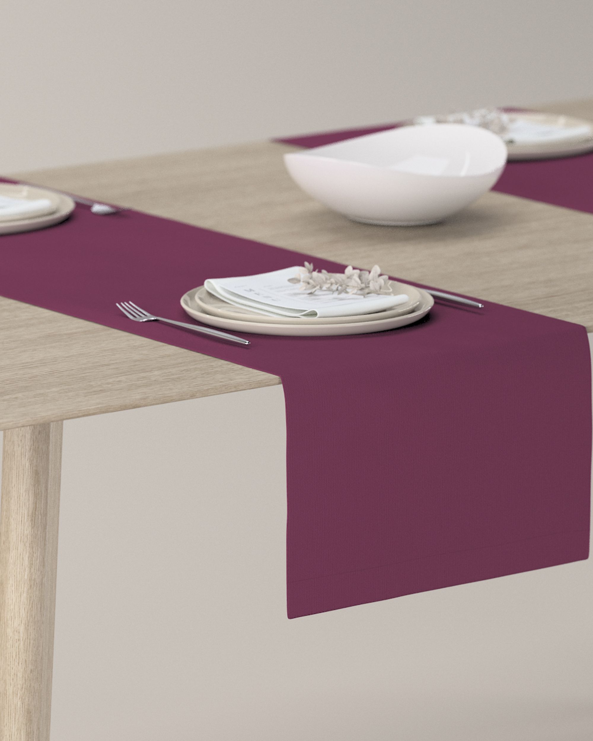 Bordløber - Dinner for 2 farve blomme