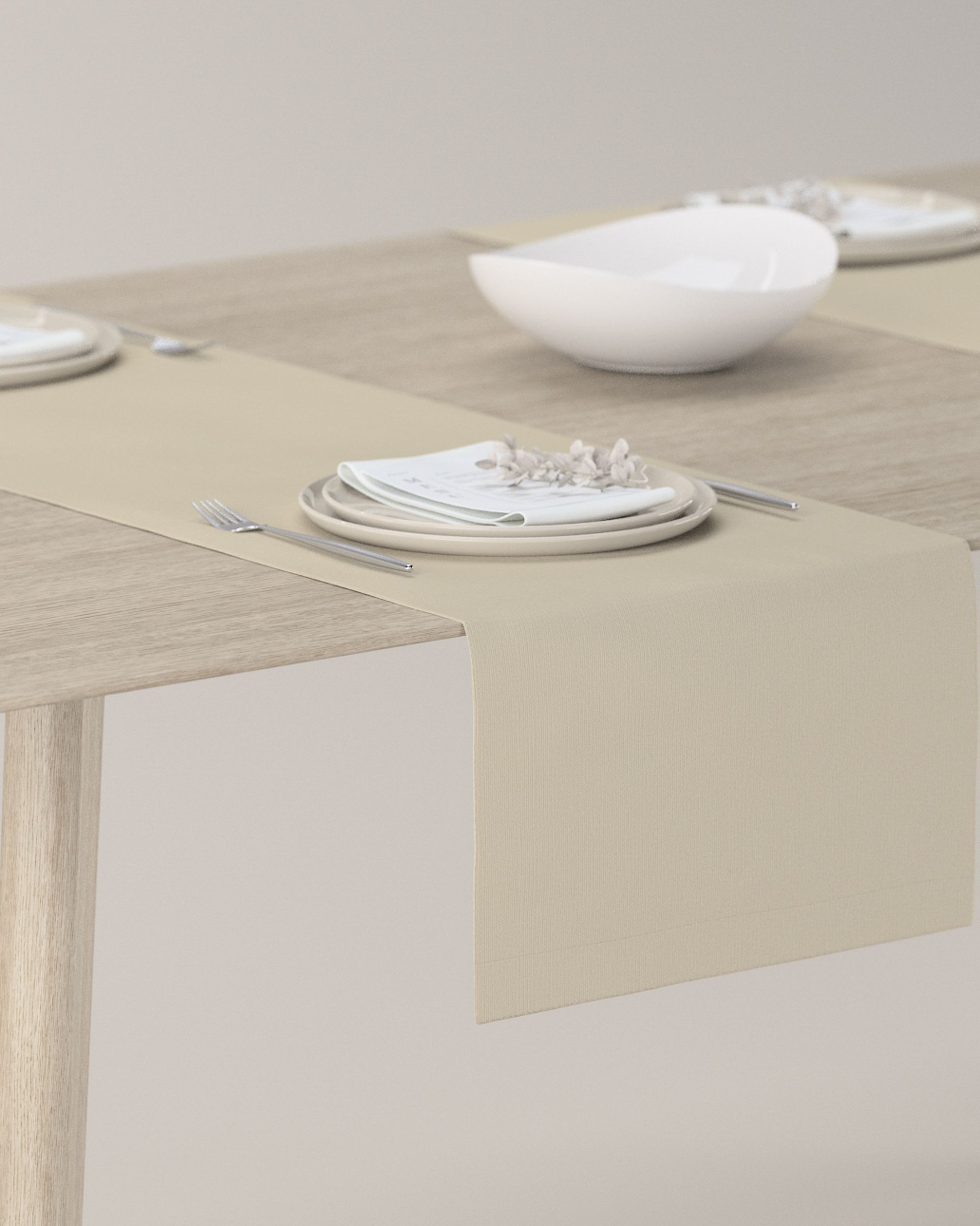 Bordløber - Dinner for 2 farve beige