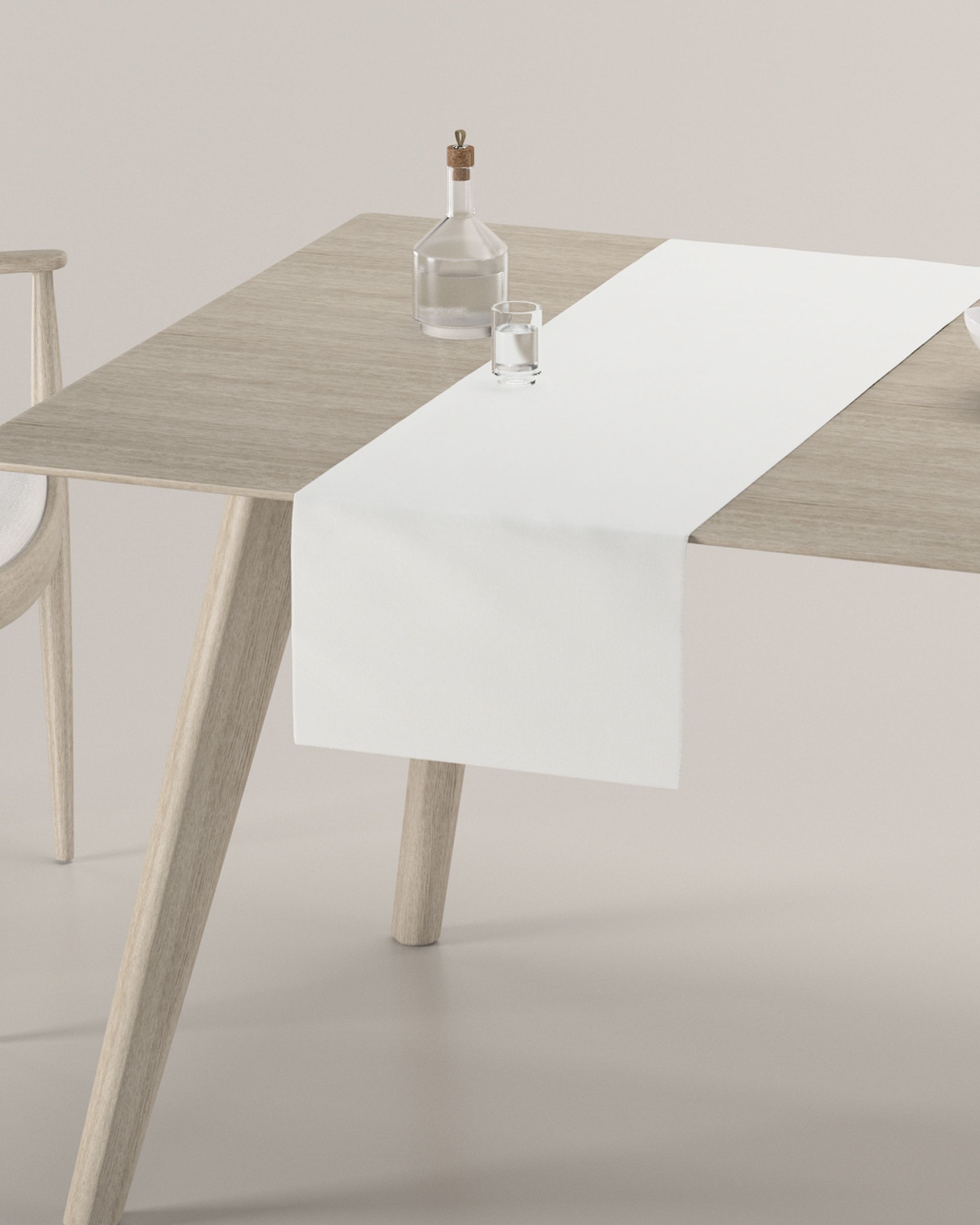 Bordløber - Dinner for 2 farve hvid (hover)