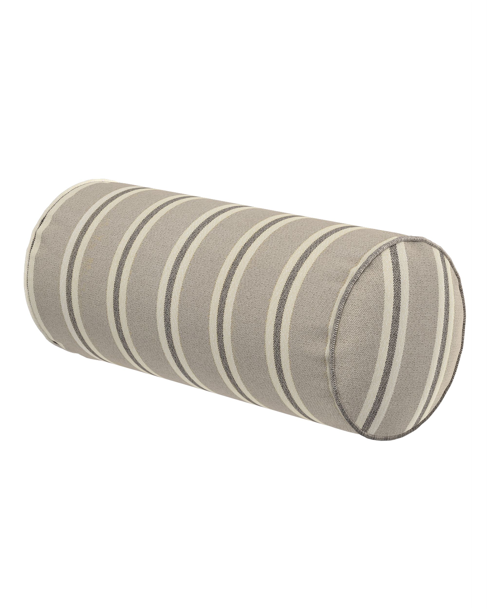 Cylinderpude farve beige stof grov, mønstret