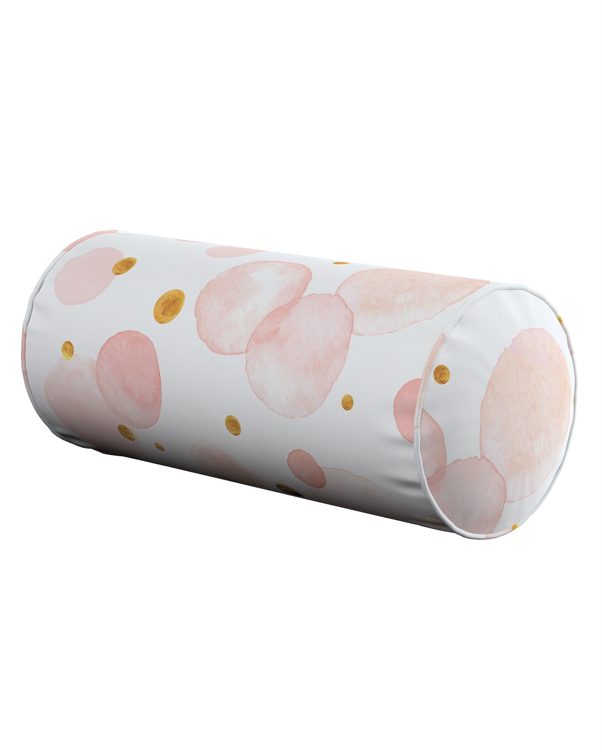 Cylinderpude farve pink stof mønstret
