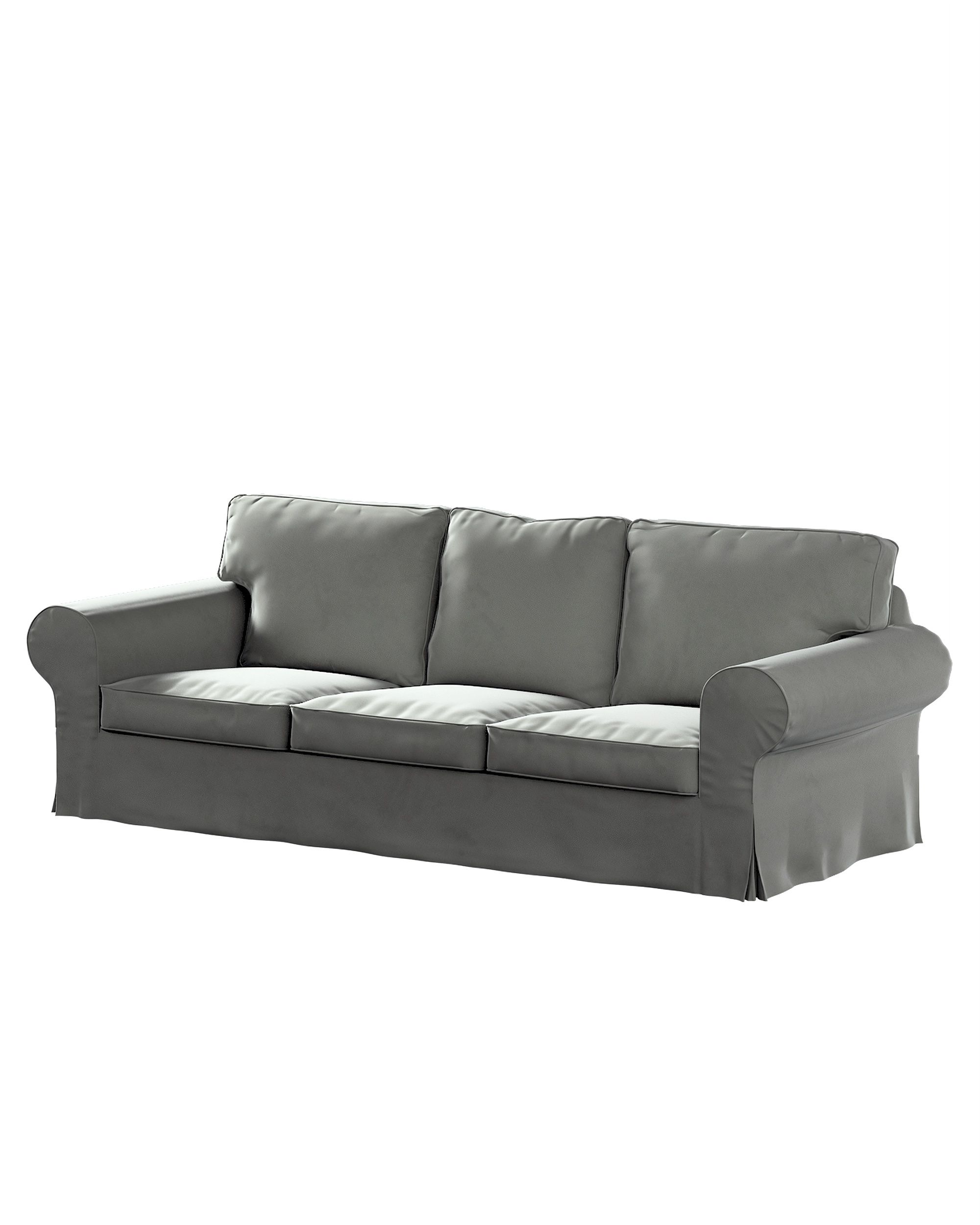 Ektorp betræk 3 sæder sovesofa uden boks farve grå stof blank, velour