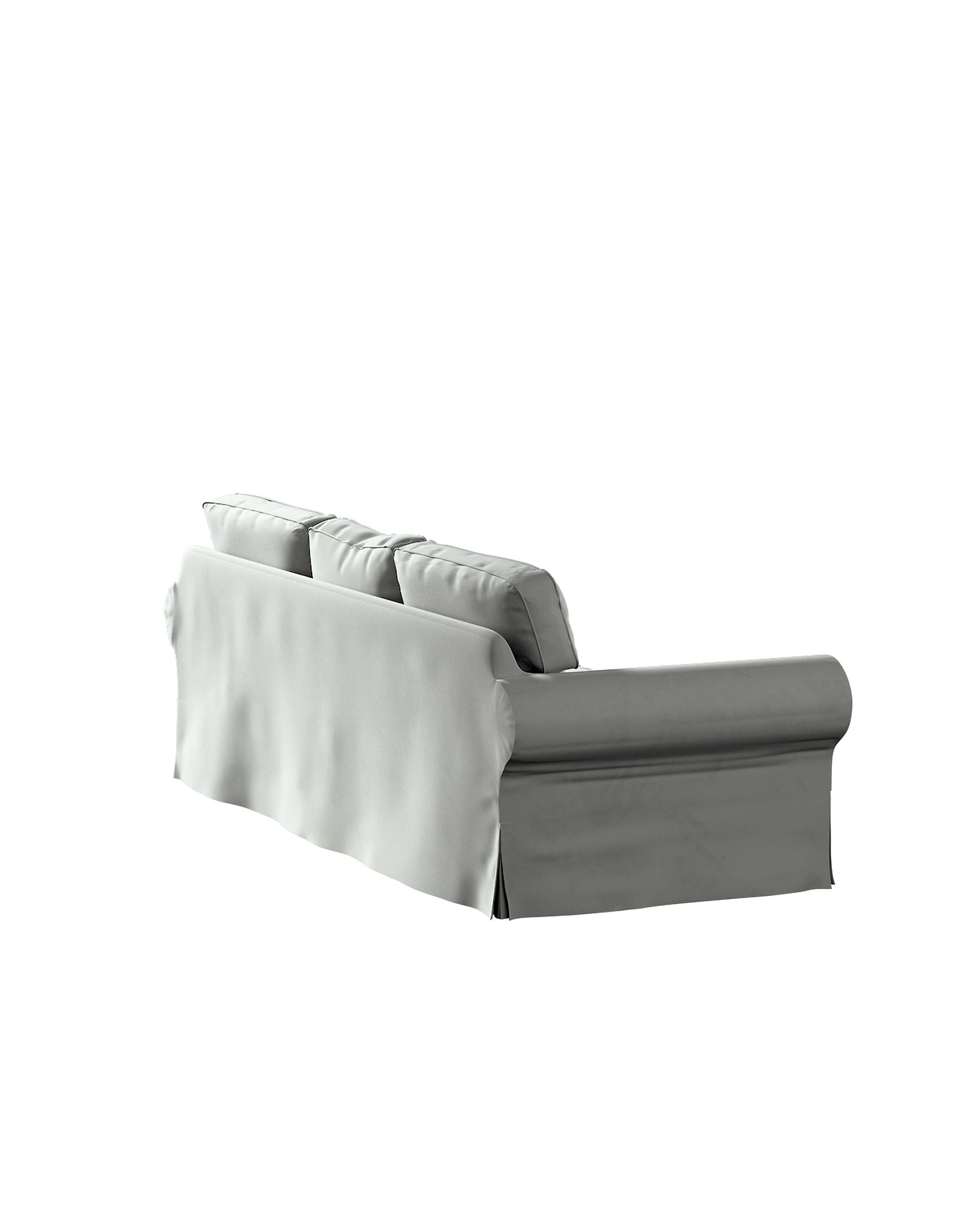 Ektorp betræk 3 sæder sovesofa uden boks farve grå stof blank, velour (hover)