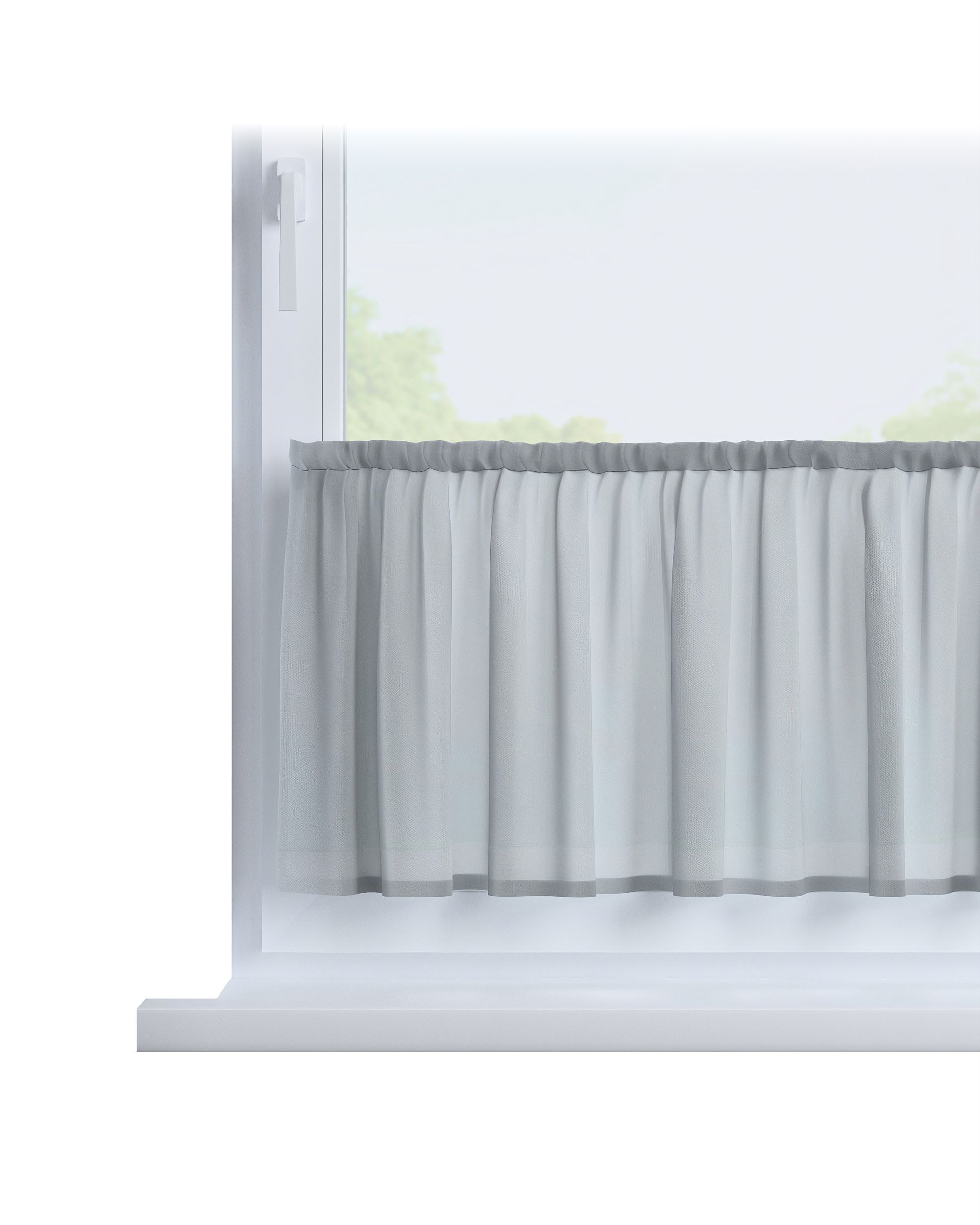 Cafegardin med løbegang H40cm farve grå