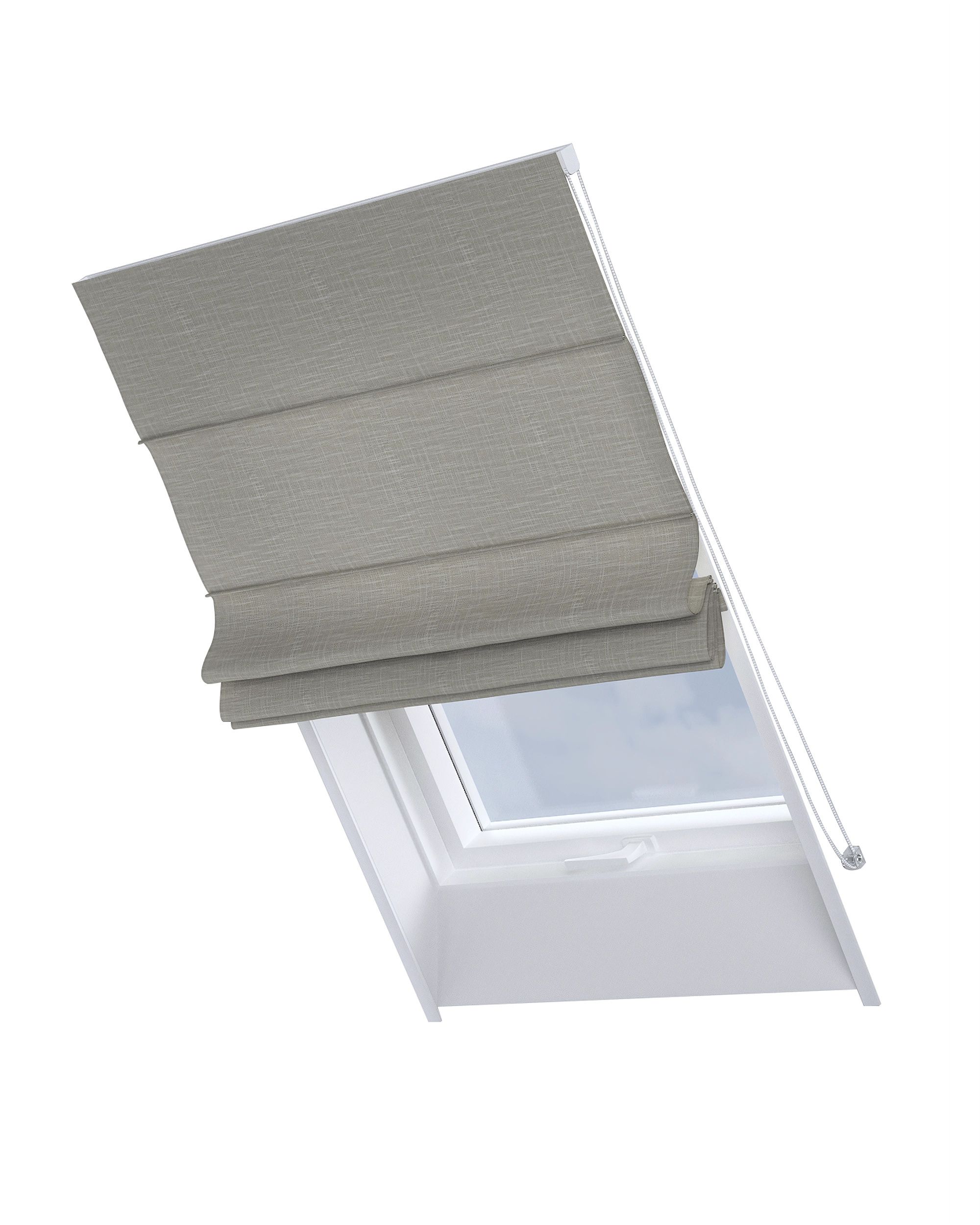 Foldegardin Rimini<br/>Til tagvinduer farve beige stof grov