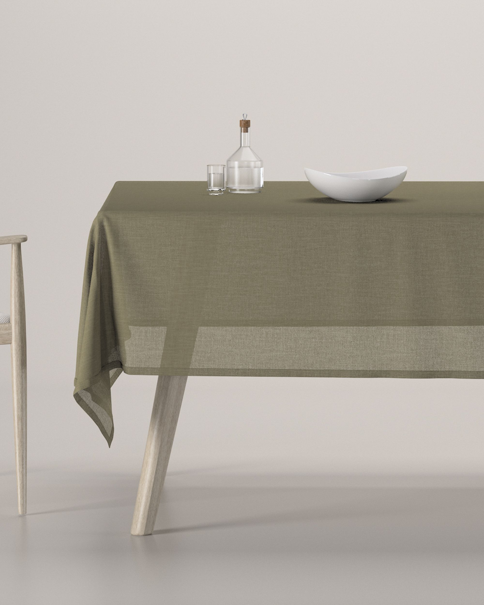 Rektangulære borddug farve brun stof grov