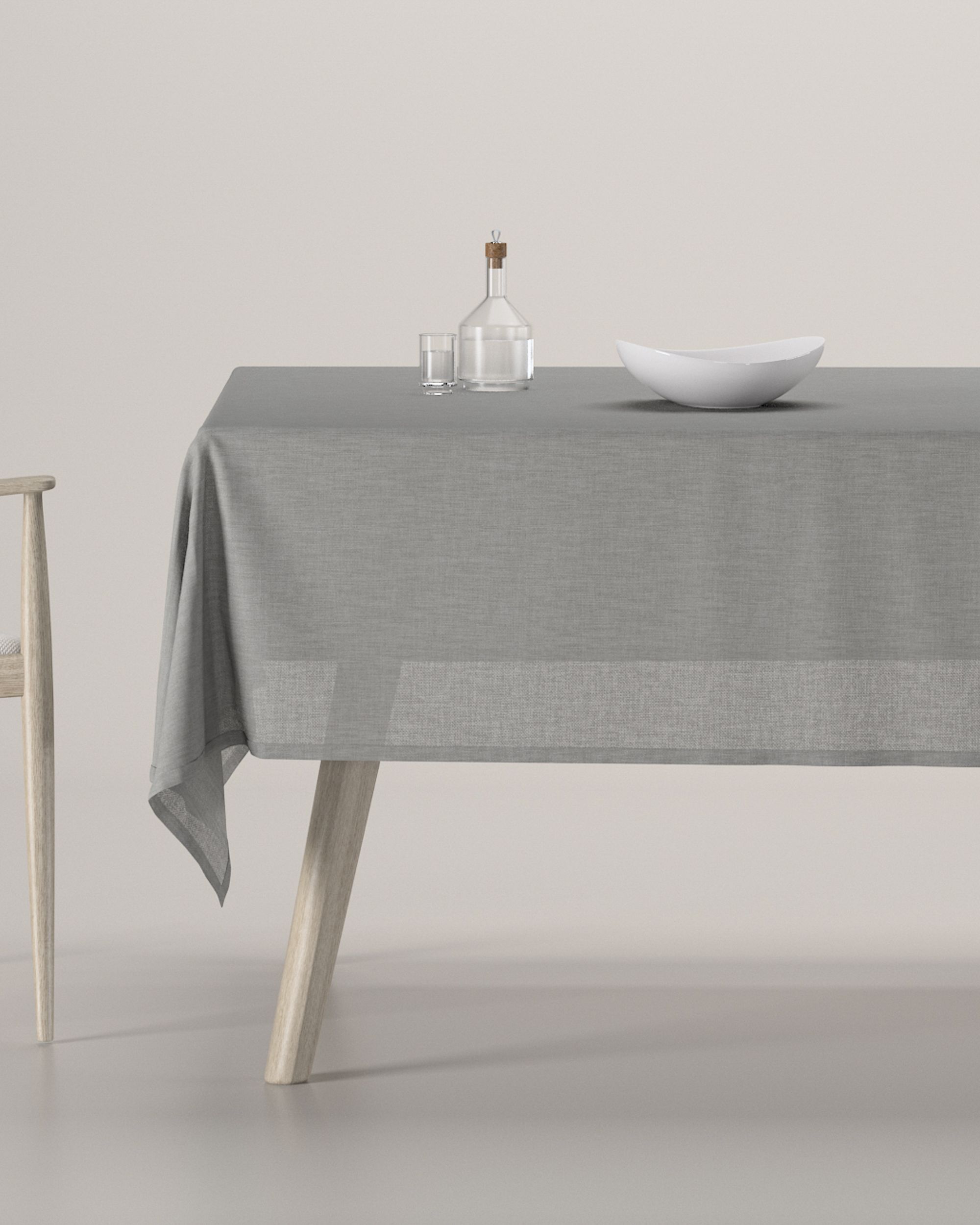 Rektangulære borddug farve grå stof grov