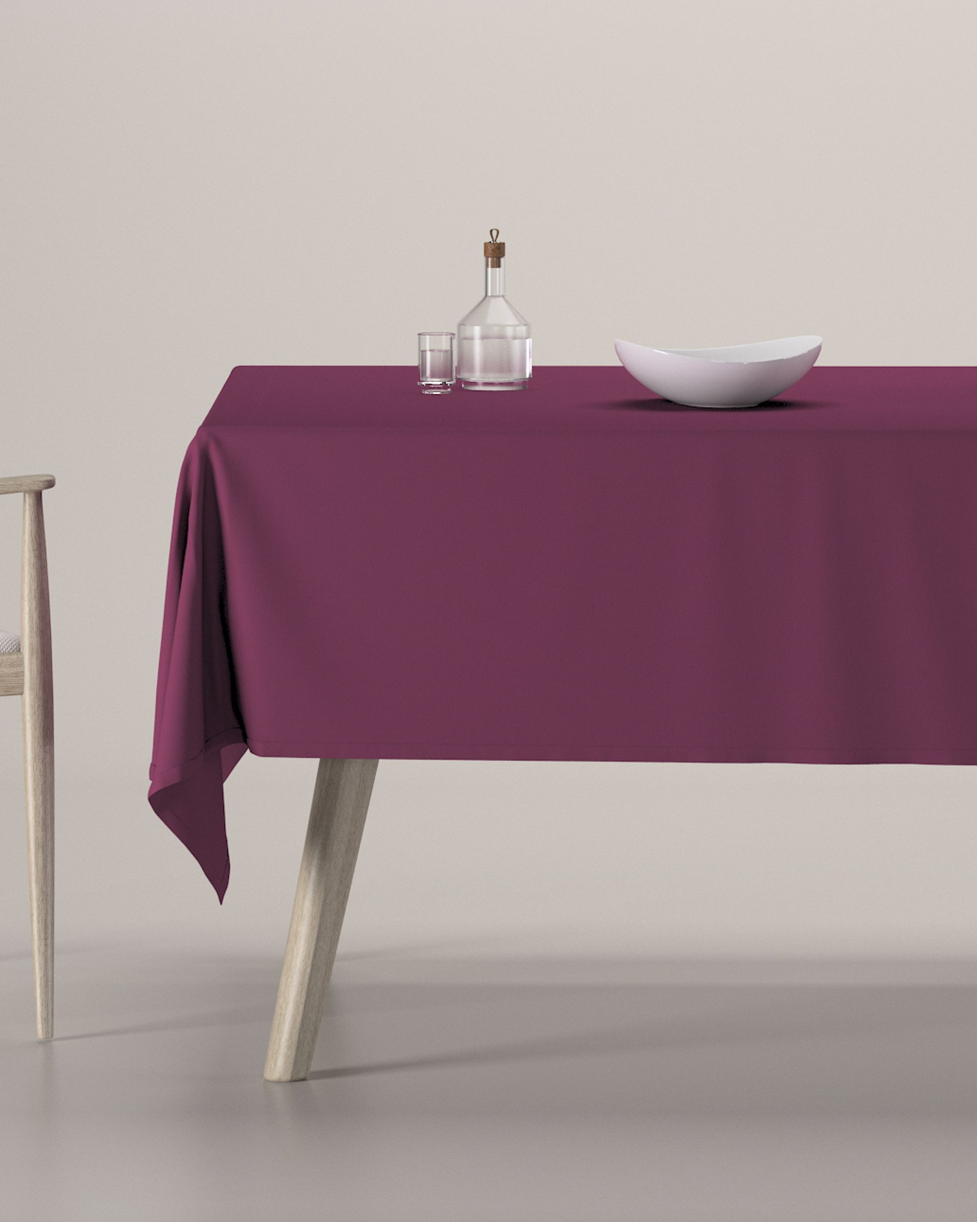 Rektangulære borddug farve blomme