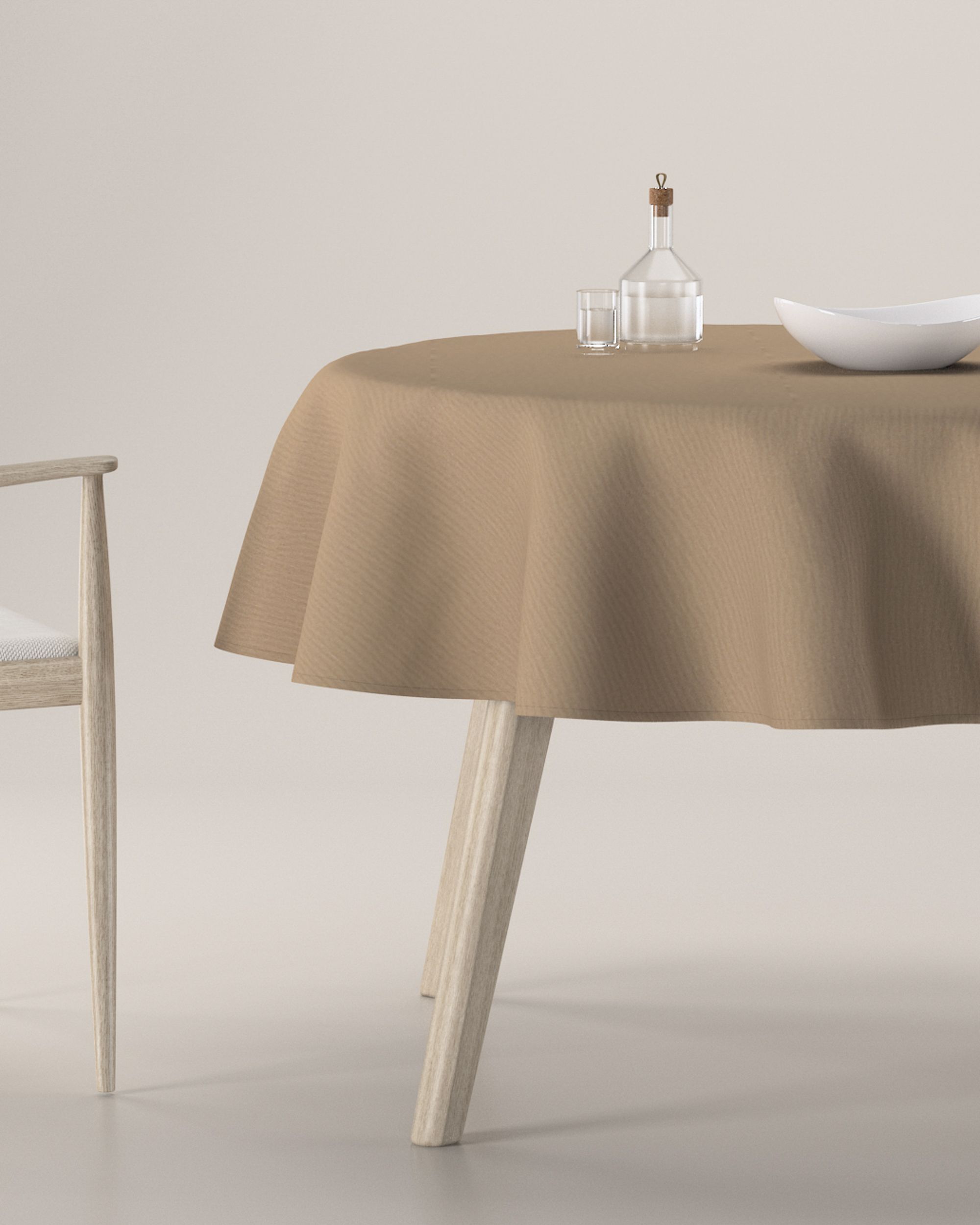 Runde borddug farve beige