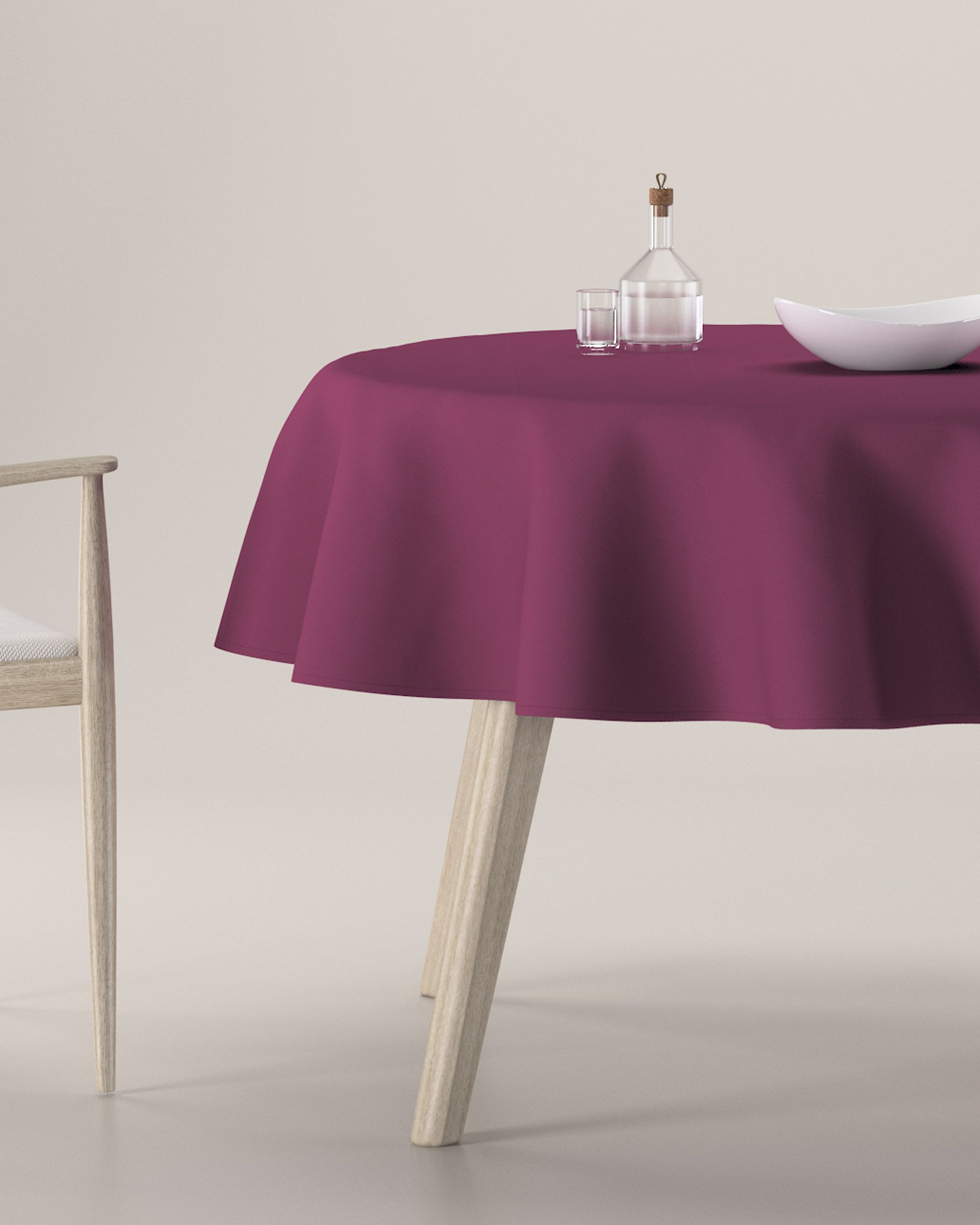 Runde borddug farve blomme