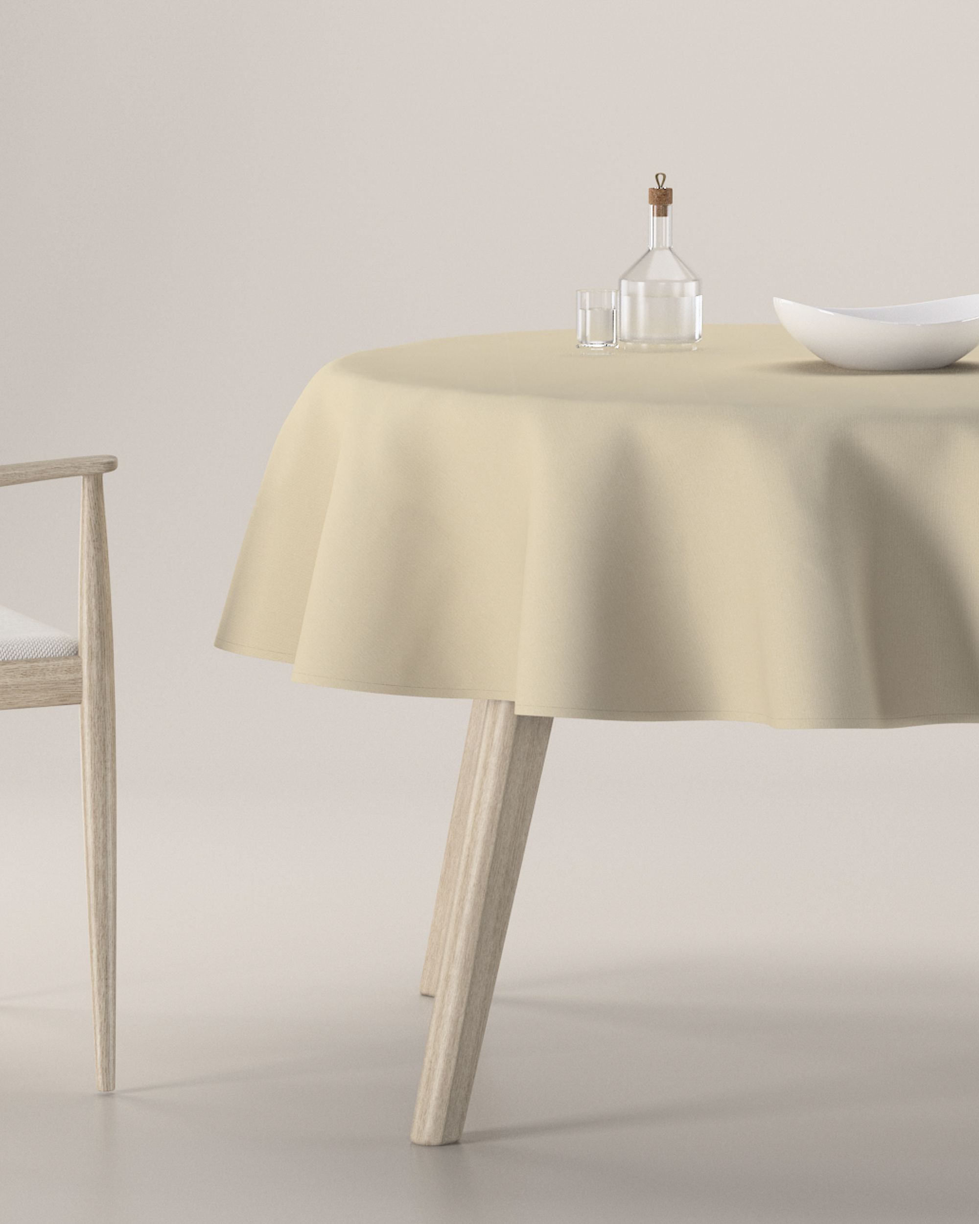 Runde borddug farve beige