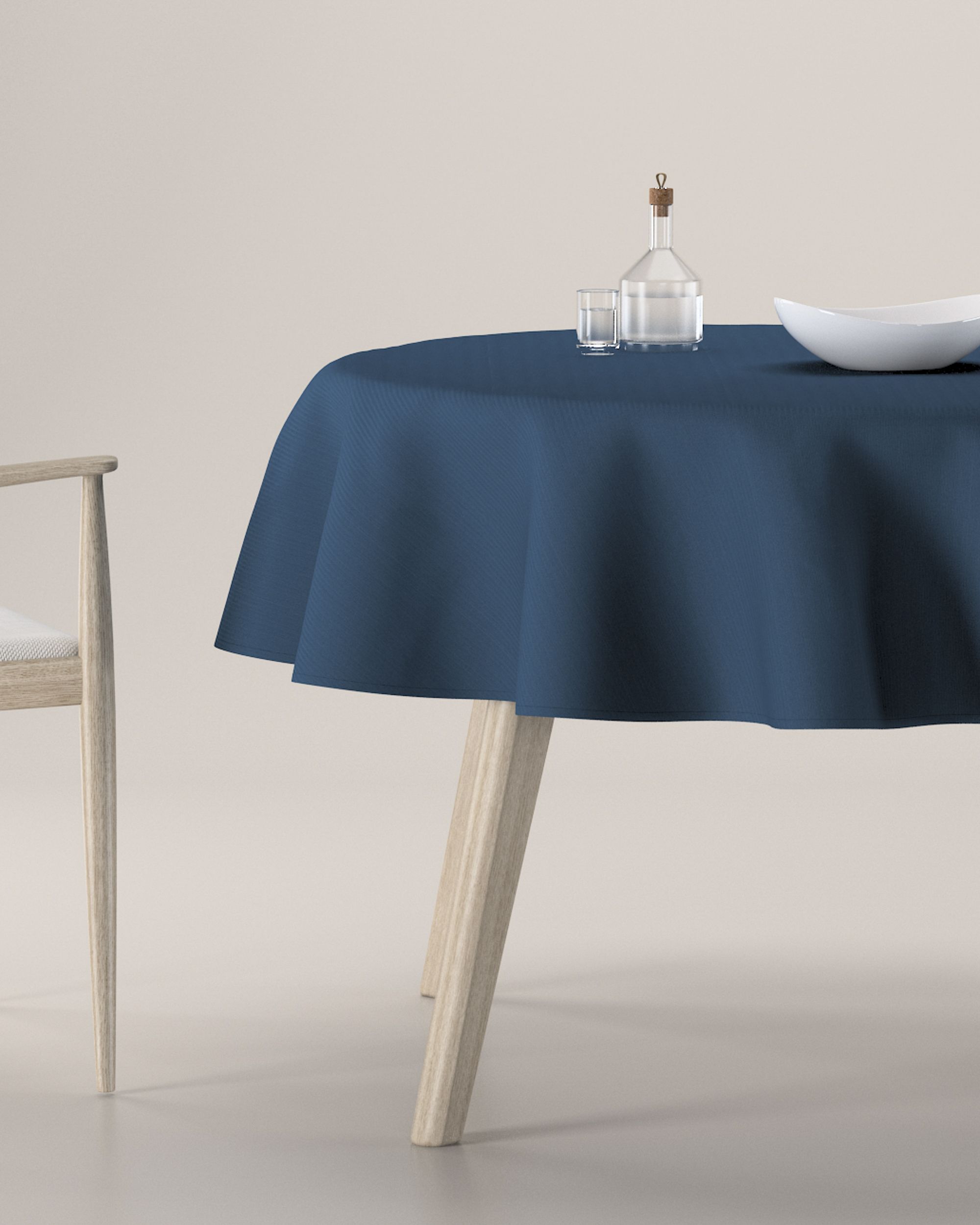 Runde borddug farve marineblå