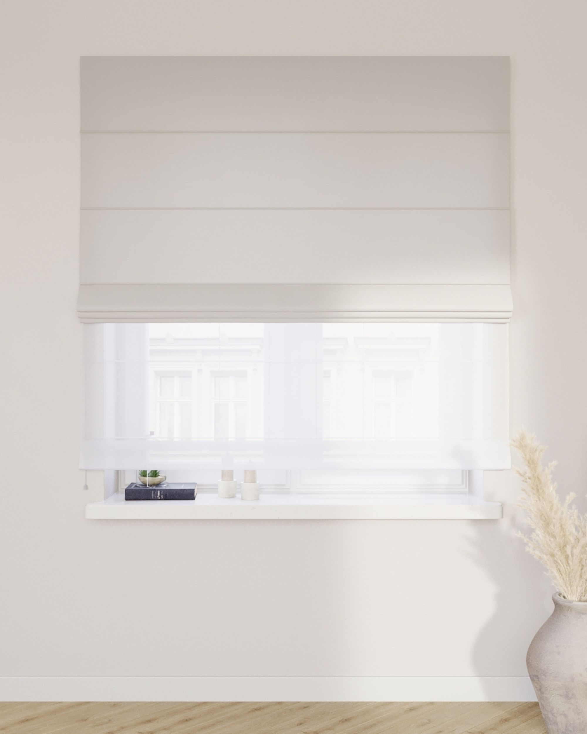 Foldegardin Duo med voile farve grå (hover)