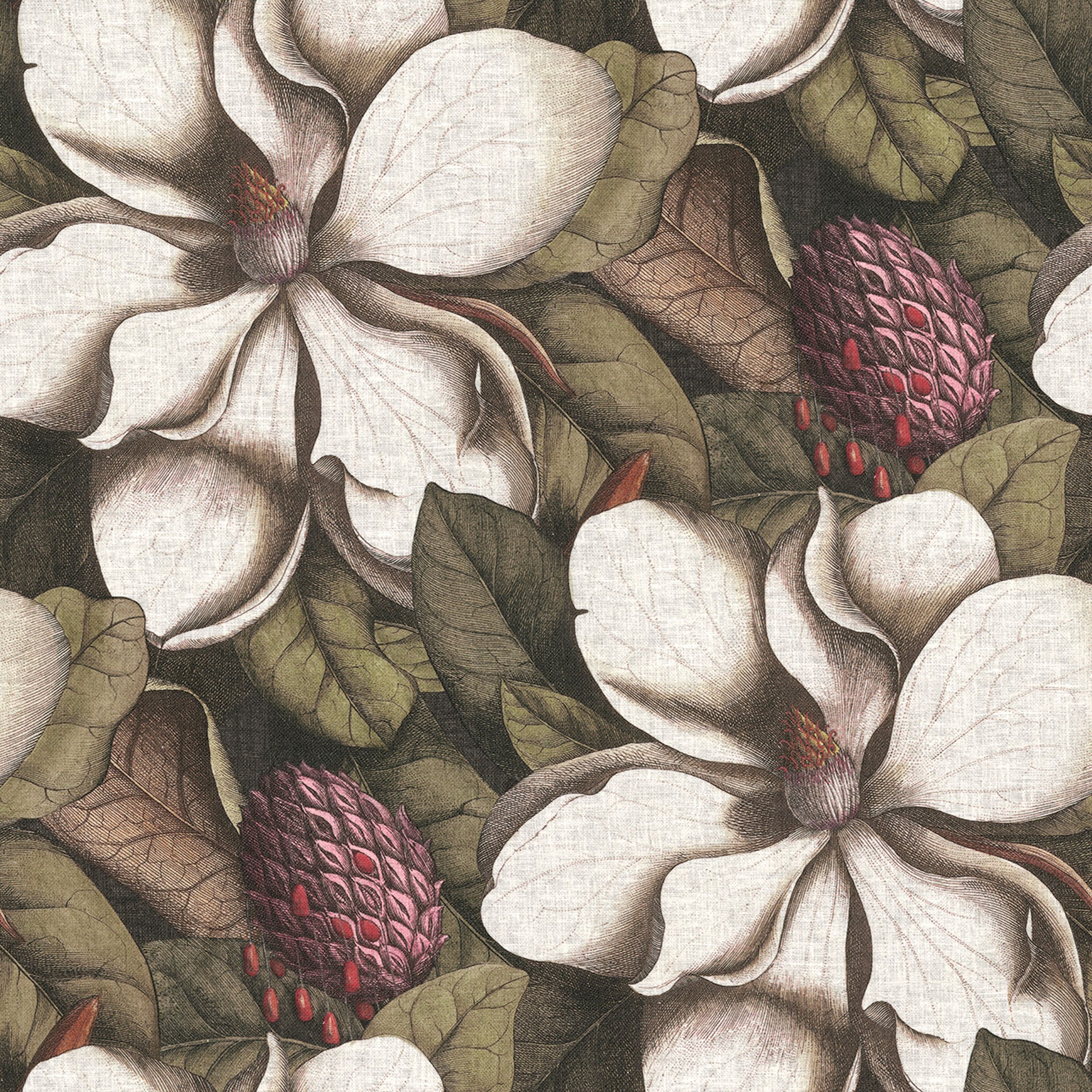 Gardenia 144-24 armygrøn med print