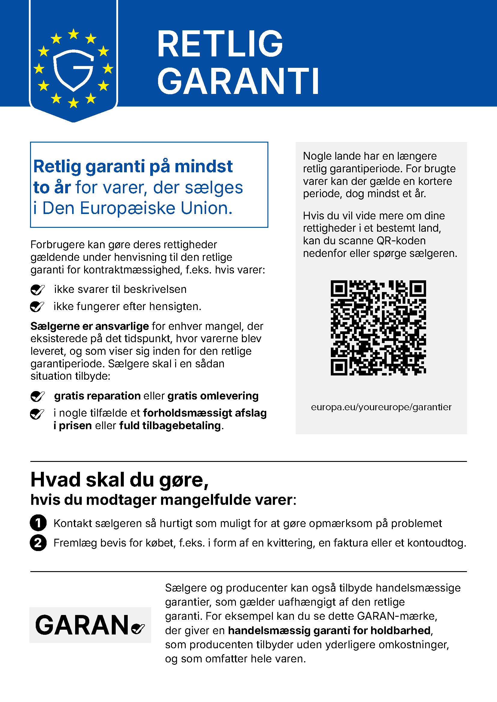 Dine rettigheder under den lovbestemte reklamationsret